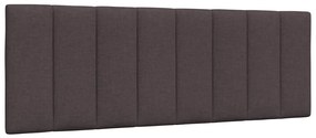 vidaXL Pernă pentru tăblie de pat maro închis, 120 cm, material textil