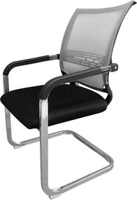 Scaun de conferinţe, negru/gri, FAJE