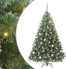 vidaXL Brad de Crăciun artificial cu 300 LED Verde 180 cm PE și PVC