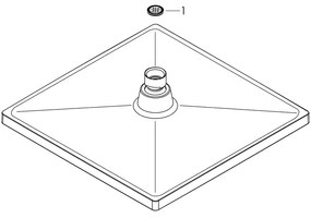 Cap de dus Hansgrohe, Crometta E, Crom, 240 x 240 mm