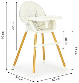 Scaun de hrănire Baby Beige 2in1