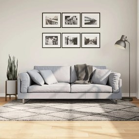 vidaXL Covor pufos &quot;PAMPLONA&quot; cu fire înalte, bej/antracit, 140x200 cm