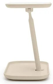 Oglinda cu suport pentru accesorii Brabantia ReNew 1006271, 28.3x20x12.6 cm, Baza antiderapanta, Reglabila la 360°, Bej