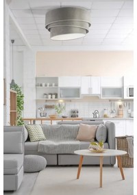 Plafonieră Duolla DEVON 1xE27/40W/230V d. 45 cm gri