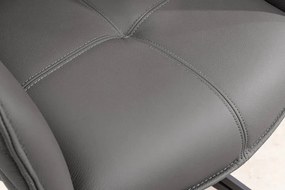 Set 2 scaune Pivotante, Piele Naturala, Gri, Euphoria