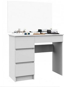 Supermobel Masă toaletă SPLIT TT6, 90x72/142x50, 900x600, alb, dreapta
