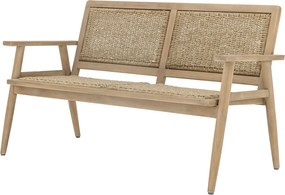 Canapea de grădină din lemn de acacia FSC® și polirattan, L132×H78×W67 cm, „Sorrento"