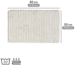 Covoraș de baie alb din material textil 50x80 cm Solivo – Wenko