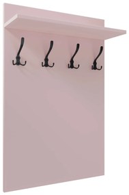 Cuier de perete vertical - Roz - Pentru haine