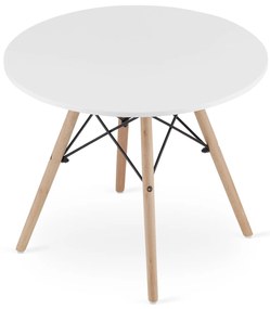 Masuta de cafea alb MAKSI 60x60