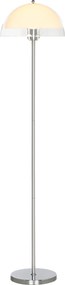 HOMCOM Lampă de Podea cu Abajur Dublu Strat pentru Living, Sufragerie, Dormitor, din Metal și Acrilic, Ø35x150 cm, Alb | Aosom Romania