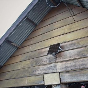 Proiector LED solar de exterior LED/30W/3,2V 4000K negru + telecomandă