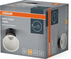 Osram - Spot LED încastrat SPOT TWIST, 10W, 230V, 3000K, diam. 9,3 cm, alb