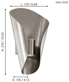 Aplică LED de exterior Eglo 94779 BOSARO 2xLED/2,5W/230V IP44