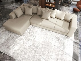 Colțar extensibil dumonde cu ladă de depozitare si sezut confortabil din spuma high-density, Gloria Enjoy Camel 320x183 cm