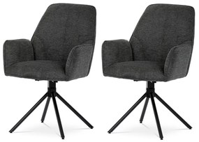 Set de scaune de sufragerie cu mecanism deîntoarcere HC-522 GREY2, 2 buc.