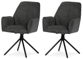 Set de scaune de sufragerie cu mecanism deîntoarcere HC-522 GREY2, 2 buc.