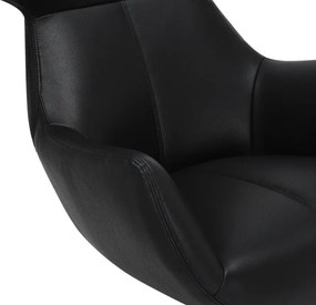 Fotoliu pivotant VOGUE piele sintetica neagra