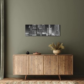 Tablou - Alb și negru New York (cu ceas) (90x30 cm)