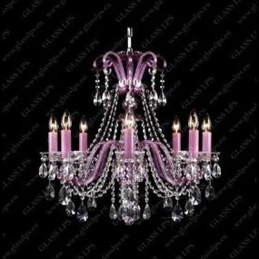 Lustra 8 brate cristal Bohemia L11 907/08/1-A, F light amethyst, BC