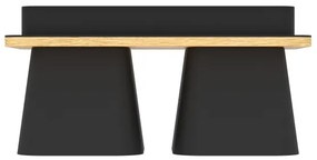 Plafonieră Eglo 390007 RUSCIO 2xE27/40W/230V negru/maro