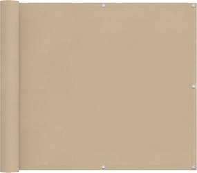 vidaXL Ecran de balcon Bej 100 x 400 cm Material Oxford