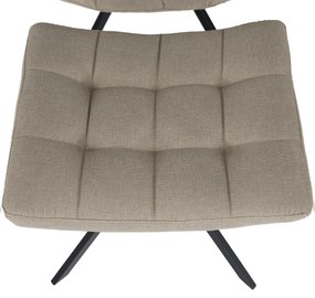 Scaun pivotant design cu bază, bej / negru, KOMODO TIP 2