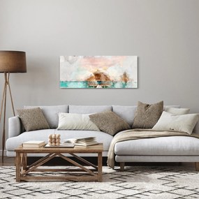 Tablou - Maldive, debarcader din lemn (120x50 cm)