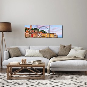 Tablou - Rovinj, Croația (cu ceas) (90x30 cm)