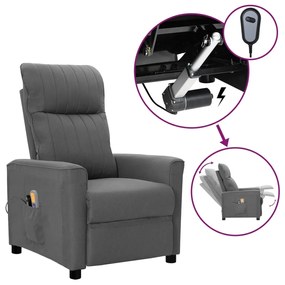 3098889 vidaXL Fotoliu de masaj electric rabatabil, gri deschis, textil