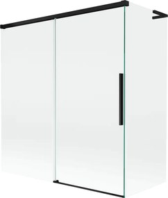 Mexen Rox L paravan de cadă culisant pe 2 căi 150 + 70 x 150 cm, transparent, negru - 8C9L-150-070-70-00