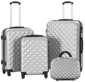 Set valiza de calatorie cu geanta cosmetica-gri