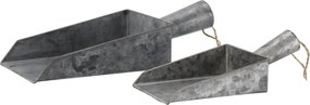 Set 2 tavi decorative, din metal, cu maner, Antique