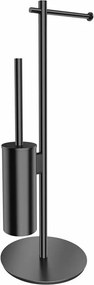 Suport hartie freestanding cu spatiu pentru perie antracit Omnires Modern Project