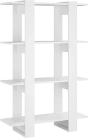 vidaXL Bibliotecă/Separator cameră, alb, 80x30x123,5 cm