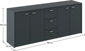 Dulap HUGOS 180, grafit