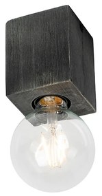 Spotlight rustic din lemn negru - Bloc