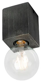 Spotlight rustic din lemn negru - Bloc
