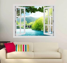 Fereastra cu efect 3D - Lacurile Plitvice Croatia - 119x93 cm