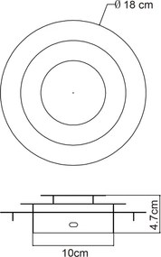 Globo 48465-18 - Plafonieră LED HEDA LED/18W/230V 3000K Ø 18 cm, auriu
