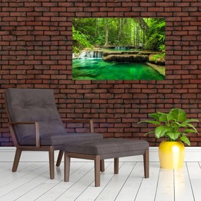 Tablou - Cascada verde (90x60 cm)