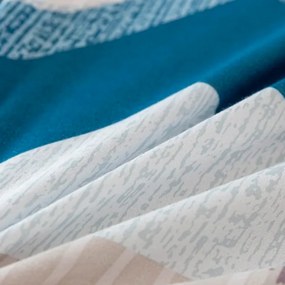 Lenjerie de pat din microfibra CHEVRONIX albastru-violet Dimensiune lenjerie de pat: 2 buc 70 x 80 cm | 160 x 200 cm