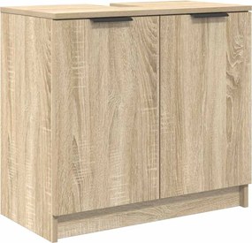 vidaXL Dulap de Baie Stejar Sonoma 64,5 x 33,5 x 59 cm Lemn compozit