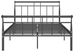 Cadru de pat, negru, 120x200 cm, metal Negru, 120 x 200 cm