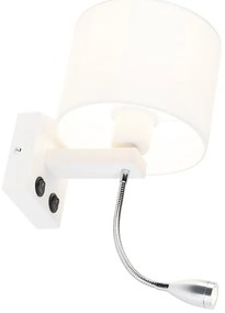 Lampa de perete moderna alba cu abajur alb - Brescia