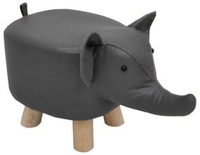 Taburet in forma de elefant, gri natural, BALBO