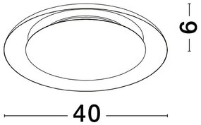 Plafoniera LED design modern EPOSI negru D-40cm