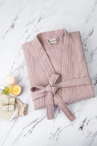 Halat roz S/M din muselină Kimono – Foutastic