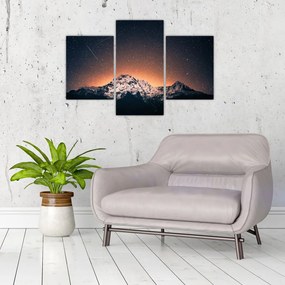 Tablou cu cerul nocturn cu munți (90x60 cm)