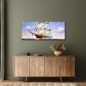 Tablou - Vapor pe valuri (120x50 cm)